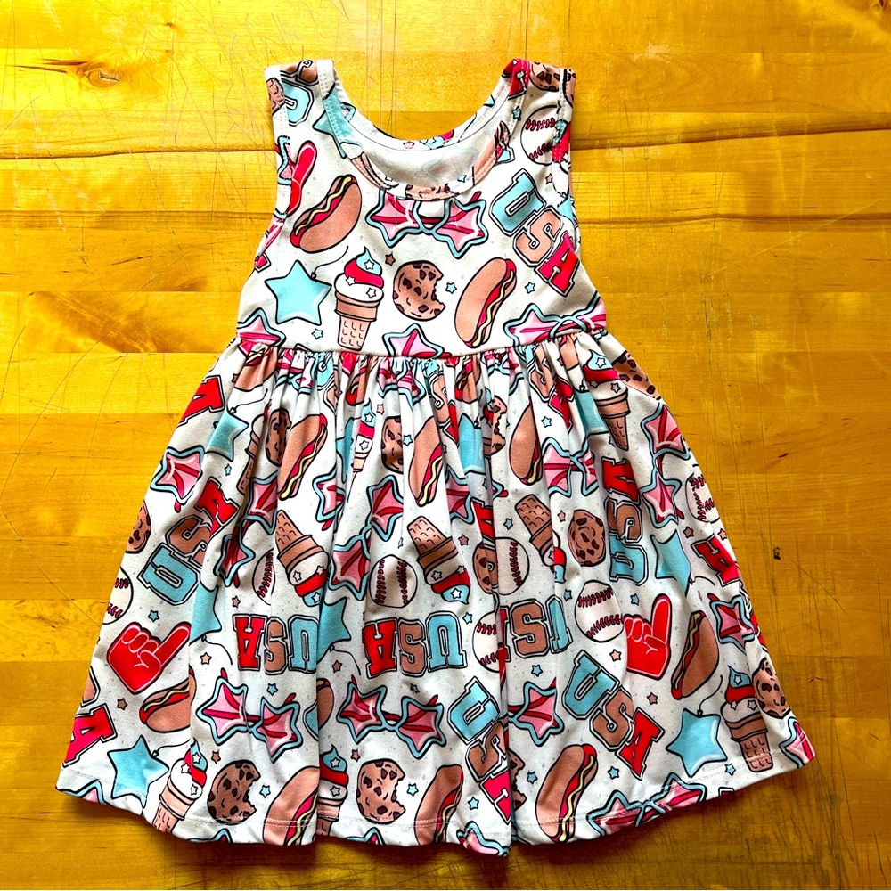 Mila & Rose 🇺🇸 Patriotic Twirl Dress - EUC 3T